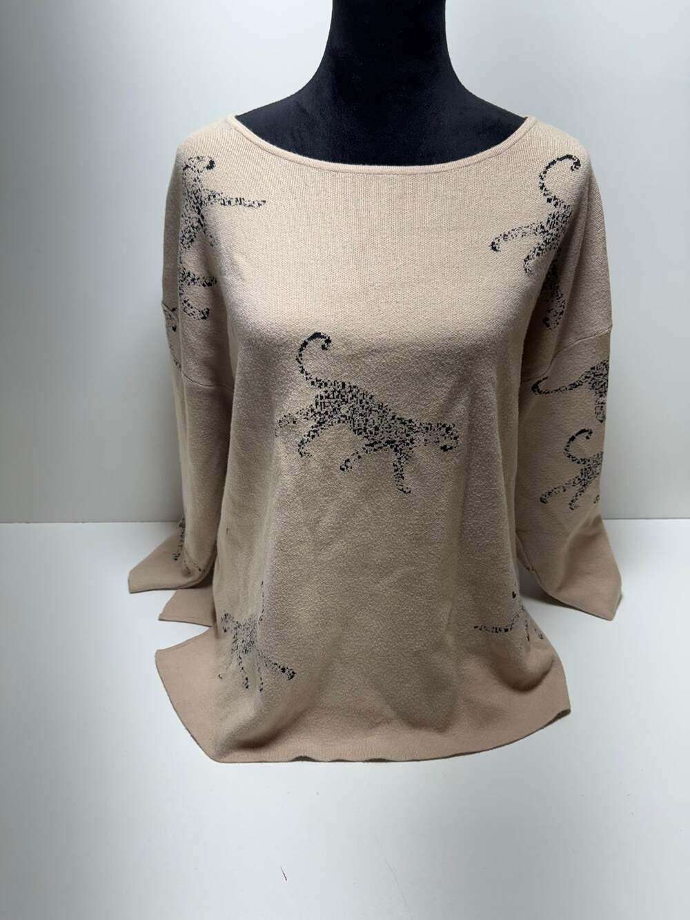 Philosophy Leopard Print Sweater Women’sSz 1X Classic Mob Wife Viscose Plus Size
